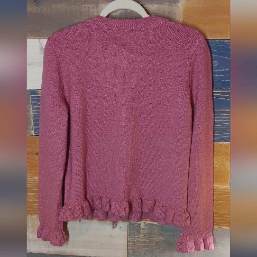 CeCe Ruffled Sweater M Rose - Picture 6 of 7